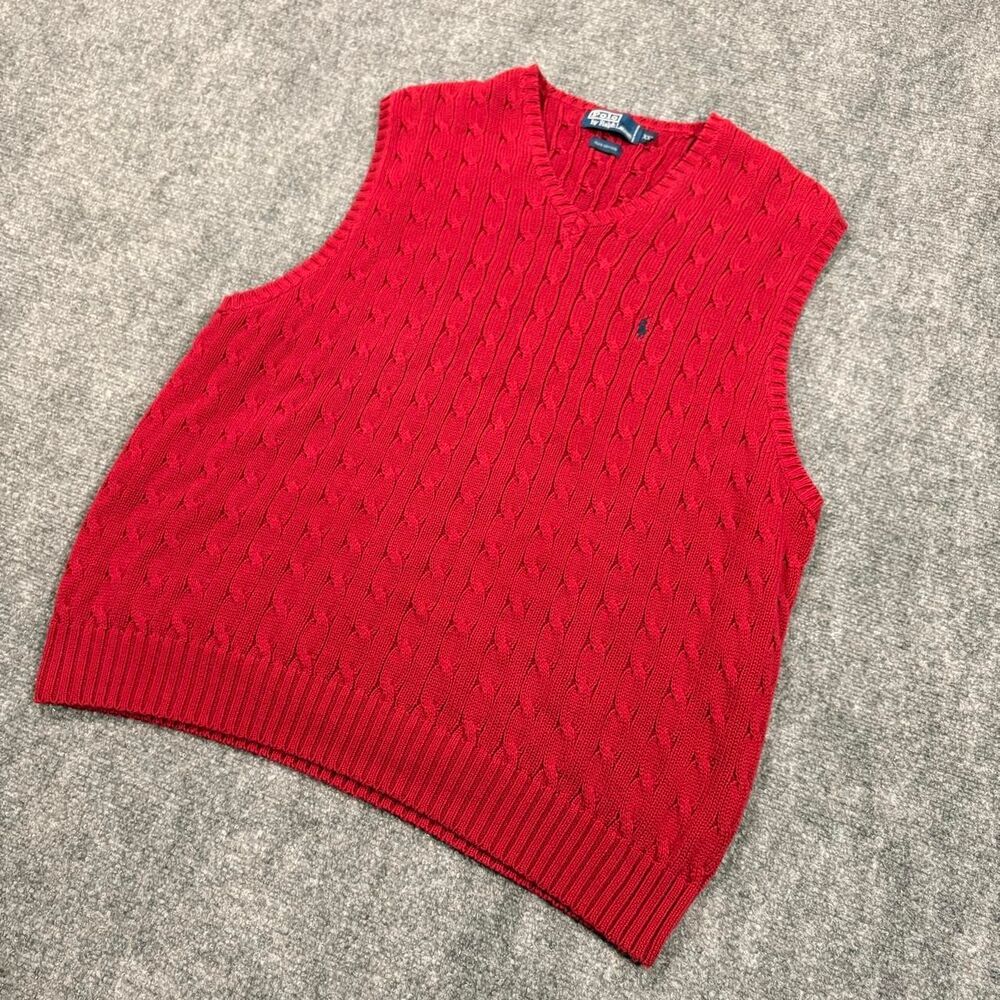 polo ralph lauren cable knit v neck sweater vest